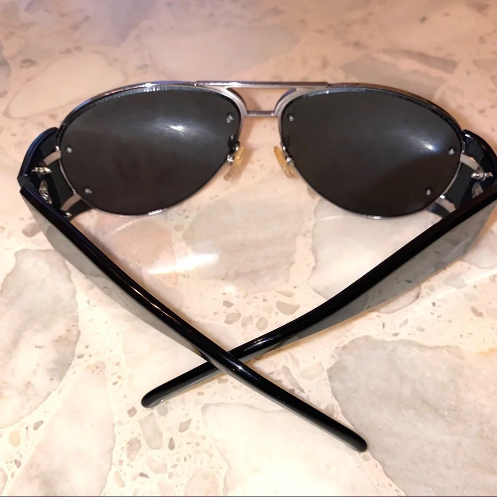 Lanvin  Black Avatar Sunglasses make in France - Picture 5 of 10
